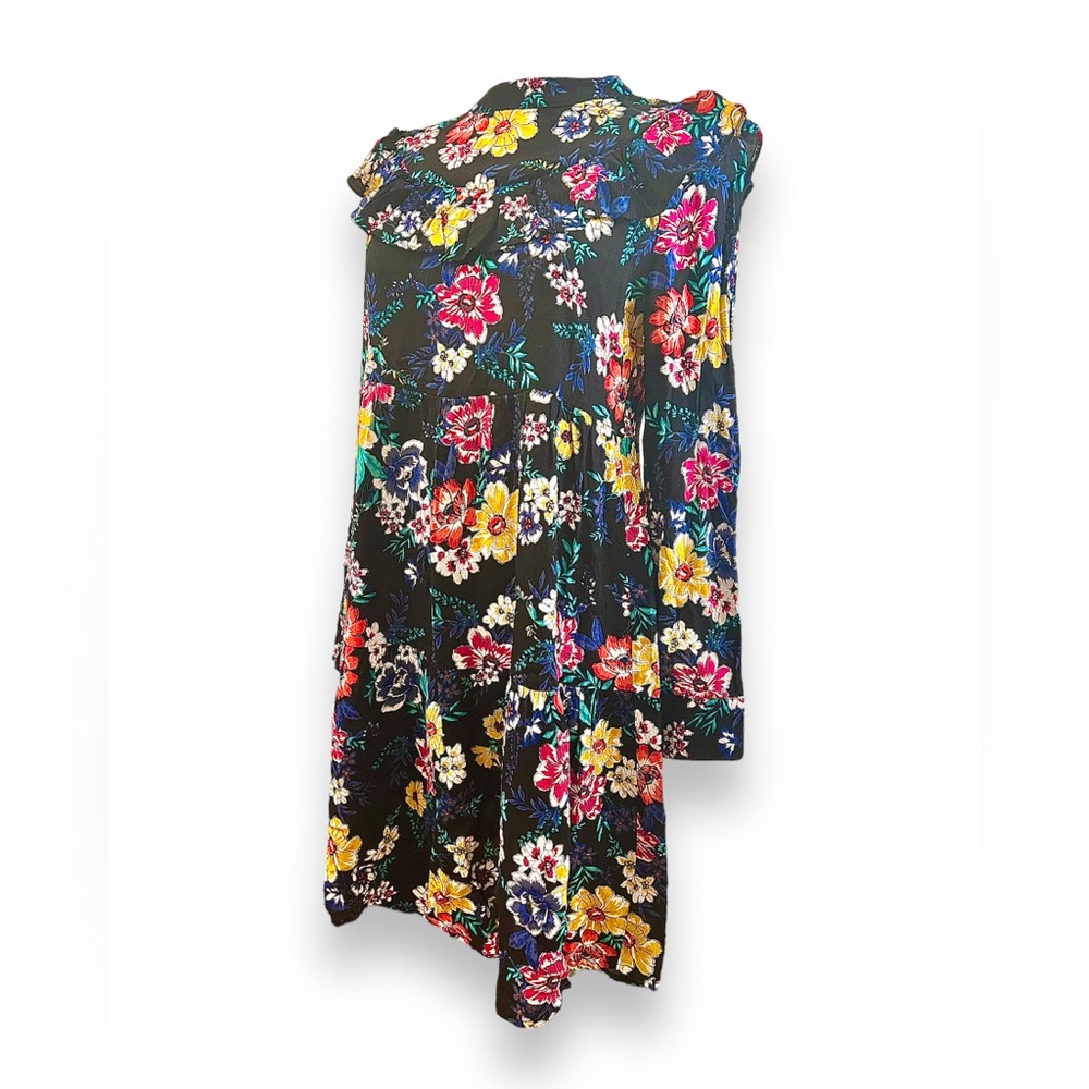 High Neck Floral Dress